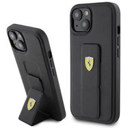 Ferrari Grip Stand Metal Logo case for iPhone 15 - black, Ferrari