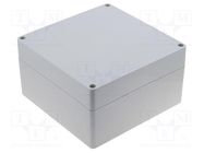 Enclosure: multipurpose; X: 160mm; Y: 160mm; Z: 90mm; ABS; grey; IP65 COMBIPLAST