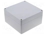 Enclosure: multipurpose; X: 160mm; Y: 160mm; Z: 90mm; ABS; grey; IP65 COMBIPLAST