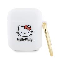 Hello Kitty Silicone 3D Kitty Head case for AirPods 1/2 - white, Hello Kitty