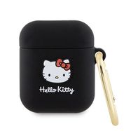 Hello Kitty Silicone 3D Kitty Head case for AirPods 1/2 - black, Hello Kitty