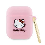 Hello Kitty Silicone 3D Kitty Head case for AirPods 1/2 - pink, Hello Kitty