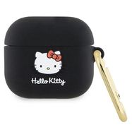 Hello Kitty Silicone 3D Kitty Head case for AirPods 3 - black, Hello Kitty