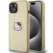 Hello Kitty Leather Kitty Head MagSafe case for iPhone 14 - gold, Hello Kitty