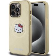 Hello Kitty Leather Kitty Head MagSafe case for iPhone 14 Pro Max - gold, Hello Kitty