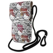 Hello Kitty Leather Tags Graffiti Cord bag - beige, Hello Kitty