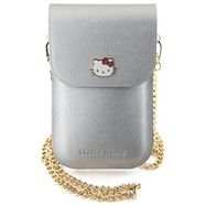 Hello Kitty Leather Metal Logo Chain bag - silver, Hello Kitty