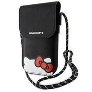 Hello Kitty Leather Hiding Kitty Cord bag - black, Hello Kitty