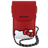 Hello Kitty Leather Hiding Kitty Cord bag - red, Hello Kitty