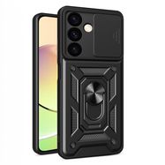 Hybrid Armor Camshield armored case for Samsung Galaxy A25 with camera cover - black, Hurtel