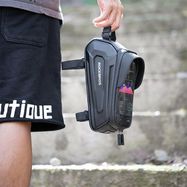 Rockbros B68 Bike Pannier for Frame, Armored, with Phone Pocket and Cover, 1.7L - Black, Rockbros