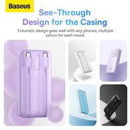 Baseus Comet Series powerbank with display 10000mAh 22.5W - blue + USB-A - USB-C cable 0.3m - white, Baseus
