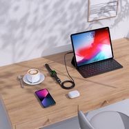 Choetech T319 MFI 5W wireless charger for Apple Watch + USB-C cable - black, Choetech