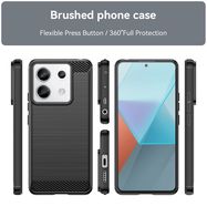 Carbon Case for Xiaomi Redmi Note 13 Pro - black, Hurtel