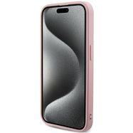 Guess Saffiano Iridescent Script case for iPhone 14 Pro - pink, Guess