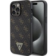 Guess 4G Triangle Metal Logo case for iPhone 14 Pro Max - black, Guess