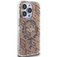 Guess IML GCube MagSafe case for iPhone 15 Pro - brown, Guess
