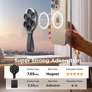 Joyroom JR-ZS393 magnetic phone holder with suction cups - black, Joyroom