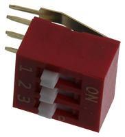 DIP SWITCH, SPST, 3CKT, 0.025A, 24V, THT