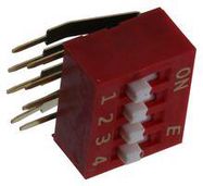 DIP SWITCH, SPST, 4CKT, 0.025A, 24V, THT