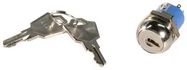 KEYLOCK SWITCH, DPDT, 4AK, 125VAC