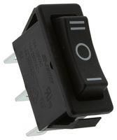 ROCKER SWITCH, SPDT, 15A, 125VAC, BLACK