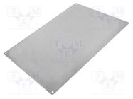 Mounting plate; steel; W: 450mm; L: 650mm; Thk: 1.5mm; Plating: zinc FIBOX