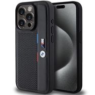 BMW Perforated Tricolor Line case for iPhone 15 Pro Max - black, BMW