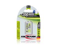 Rechargeable Battery 6HR61 (E-Block, R22, 6R61, 6F22) 8.4V 200mAh Ni-Mh ANSMANN