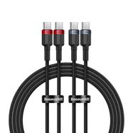 Baseus Cafule USB-C / USB-C cable 100W 1 m - red-black and black-gray (2 pcs.), Baseus