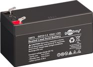 GO12-1,3 (1300 mAh, 12 V), black - Faston (4.8mm) lead acid battery, BattG