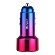 Ładowarka samochodowa Baseus Magic USB + USB-C QC 4.0  PD 45W (czerwono-niebieska), Baseus