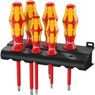 160 i/6 Rack Screwdriver set Kraftform Plus Series 100 + Rack, 1 x PH 1x80; 1 x PH 2x100; 1 x 0.4x2.5x80; 1 x 0.6x3.5x100; 1 x 0.8x4.0x100; 1 x 1.0x5.5x125, Wera