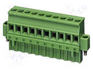 Pluggable terminal block; 5.08mm; ways: 8; angled 90°; plug; green 