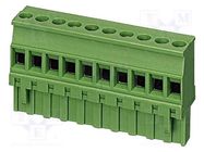 Pluggable terminal block; 5.08mm; ways: 9; angled 90°; plug; green 