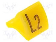 Markers; Marking: L2; 10÷16mm; H: 21mm; A: 15mm; -30÷100°C; leaded 