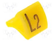 Markers; Marking: L2; 3÷6.5mm; H: 9mm; A: 7mm; -30÷100°C; leaded KURANT