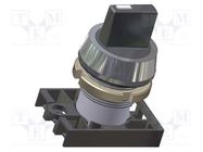 Switch: rotary; 22mm; Stabl.pos: 2; black; IP55; prominent; Pos: 2 PROMET