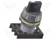 Switch: rotary; 22mm; Stabl.pos: 2; black; IP55; prominent; NEK22 PROMET