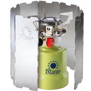 Wind shield for a camping stove burner - silver, Meva