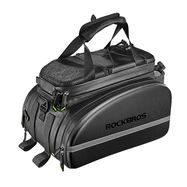 Rockbros A6-6 bicycle bag for trunk, 35 l, with fold-out pockets - black, Rockbros