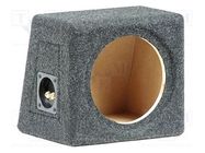 Car loudspeaker enclosure; MDF; black melange; textil; 200mm BASSER