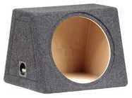 Car loudspeaker enclosure; MDF; black melange; textil; 380mm BASSER