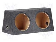 Car loudspeaker enclosure; MDF; black melange; textil; 300mm BASSER