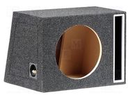 Car loudspeaker enclosure; MDF; black melange; textil; 300mm BASSER