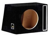 Car loudspeaker enclosure; MDF; black; textil; 300mm; Øhole: 282mm BASSER