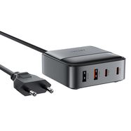 Acefast Z6 Charger Network GaN Desktop 2x USB-A / 2x USB-C PD 65W - Black, Acefast