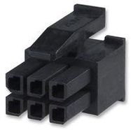 HOUSING, RECEPTACLE, 2 ROW, 6 WAY, NYLON