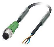 SENSOR CORD, 3P, M12 PLUG-FREE END, 1.5M