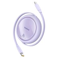 Baseus Free2Pull Cable Retractable USB-C / Lightning 20W 1m - Purple, Baseus
